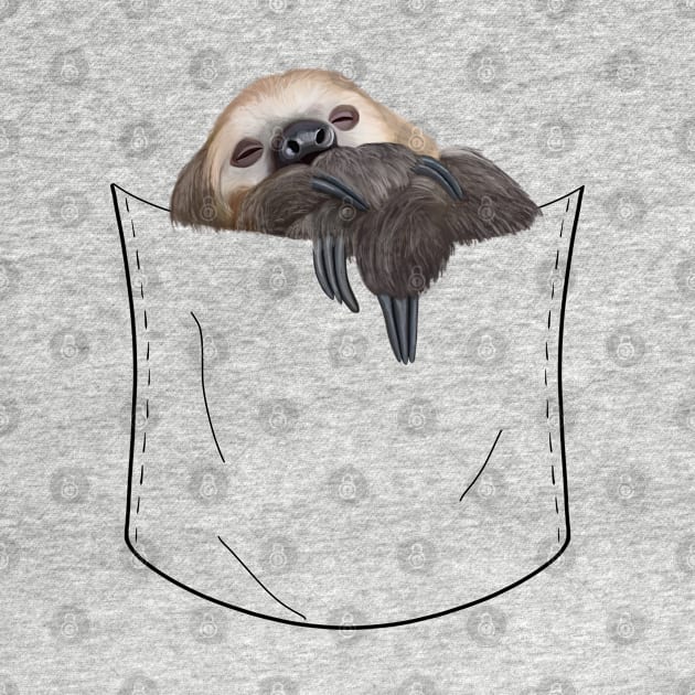 Peeking Pocket Pet - Sleepy Sloth by Suneldesigns